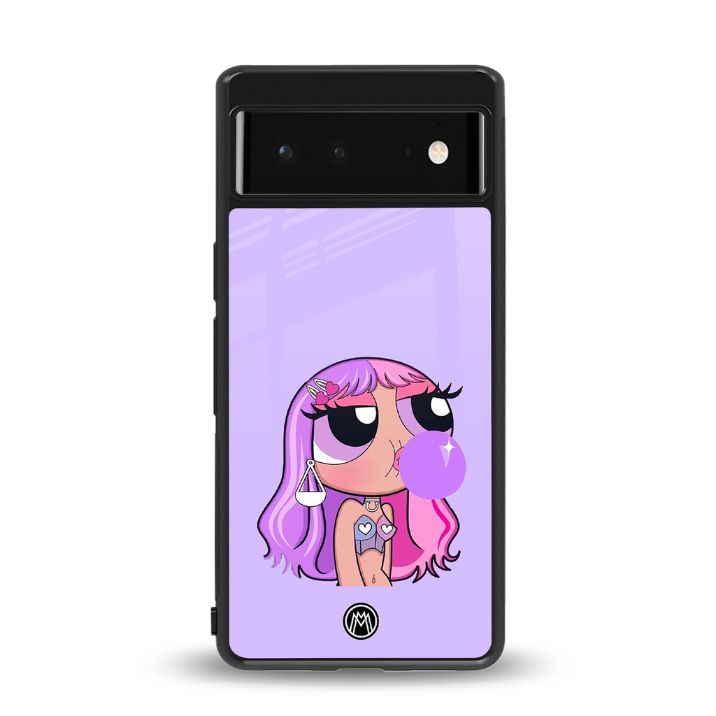 purple chic powerpuff girls back phone cover | glass case for google pixel 6