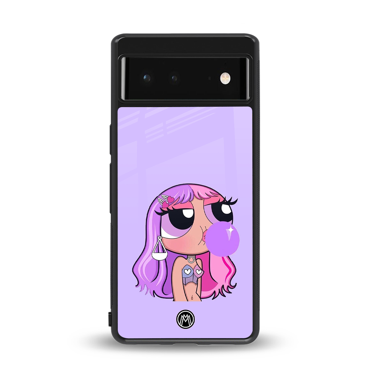 purple chic powerpuff girls back phone cover | glass case for google pixel 6