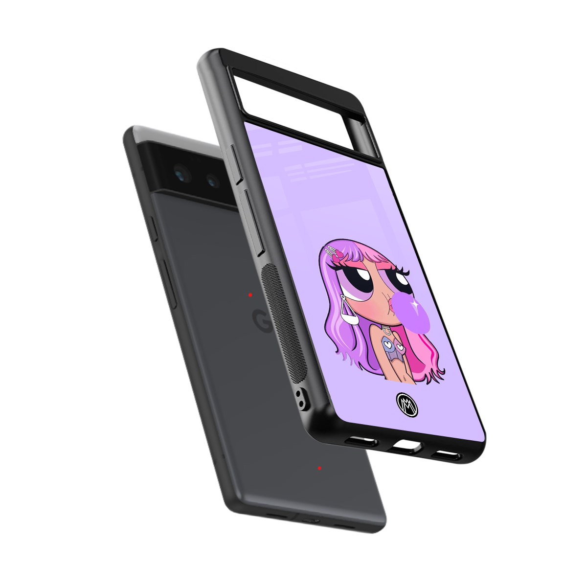 purple chic powerpuff girls back phone cover | glass case for google pixel 6
