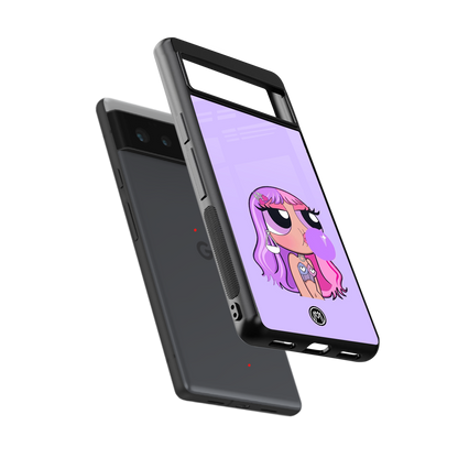purple chic powerpuff girls back phone cover | glass case for google pixel 6