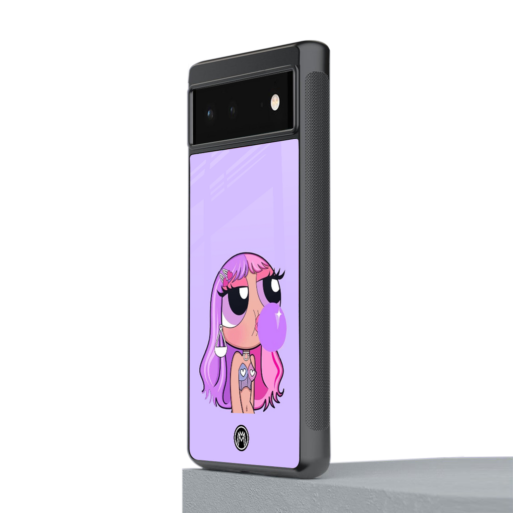 purple chic powerpuff girls back phone cover | glass case for Google Pixel 6A