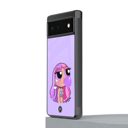 purple chic powerpuff girls back phone cover | glass case for Google Pixel 6A