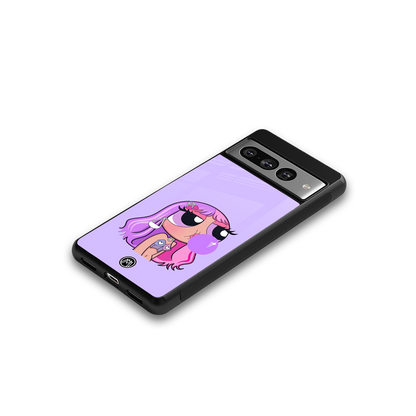 purple chic powerpuff girls back phone cover | glass case for google pixel 7 pro