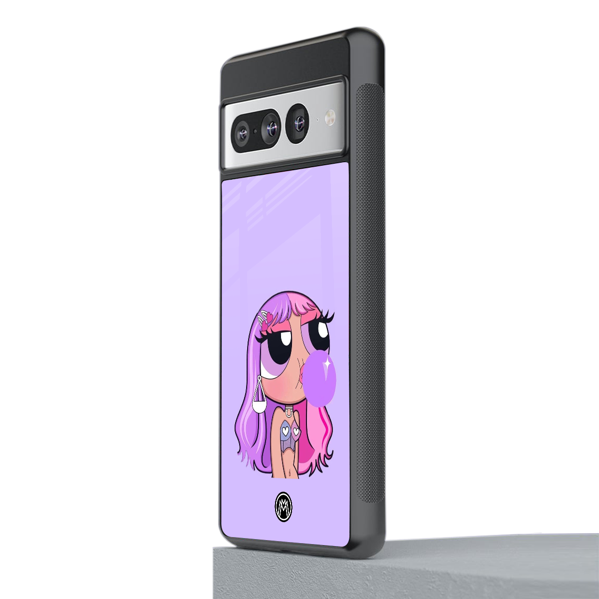 purple chic powerpuff girls back phone cover | glass case for google pixel 7 pro