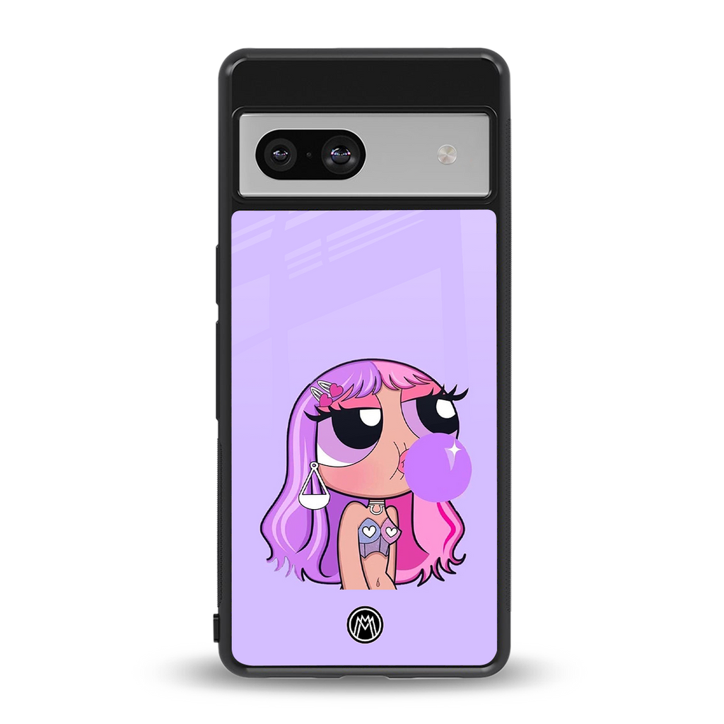 purple chic powerpuff girls back phone cover | glass case for Google Pixel 7