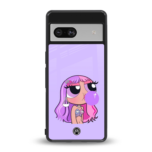 purple chic powerpuff girls back phone cover | glass case for Google Pixel 7A