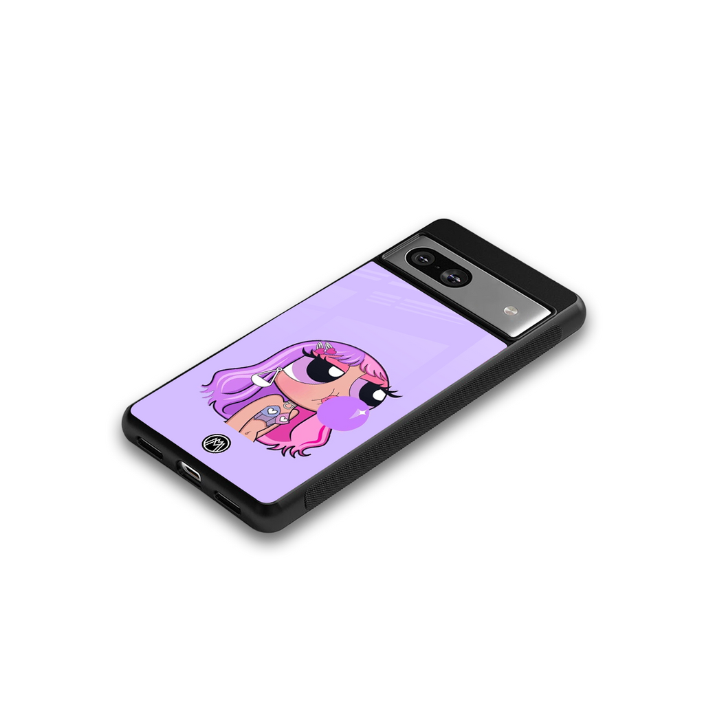purple chic powerpuff girls back phone cover | glass case for Google Pixel 7A