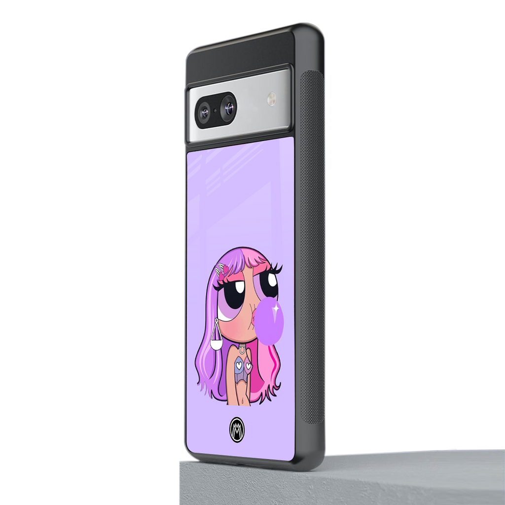 purple chic powerpuff girls back phone cover | glass case for Google Pixel 7A