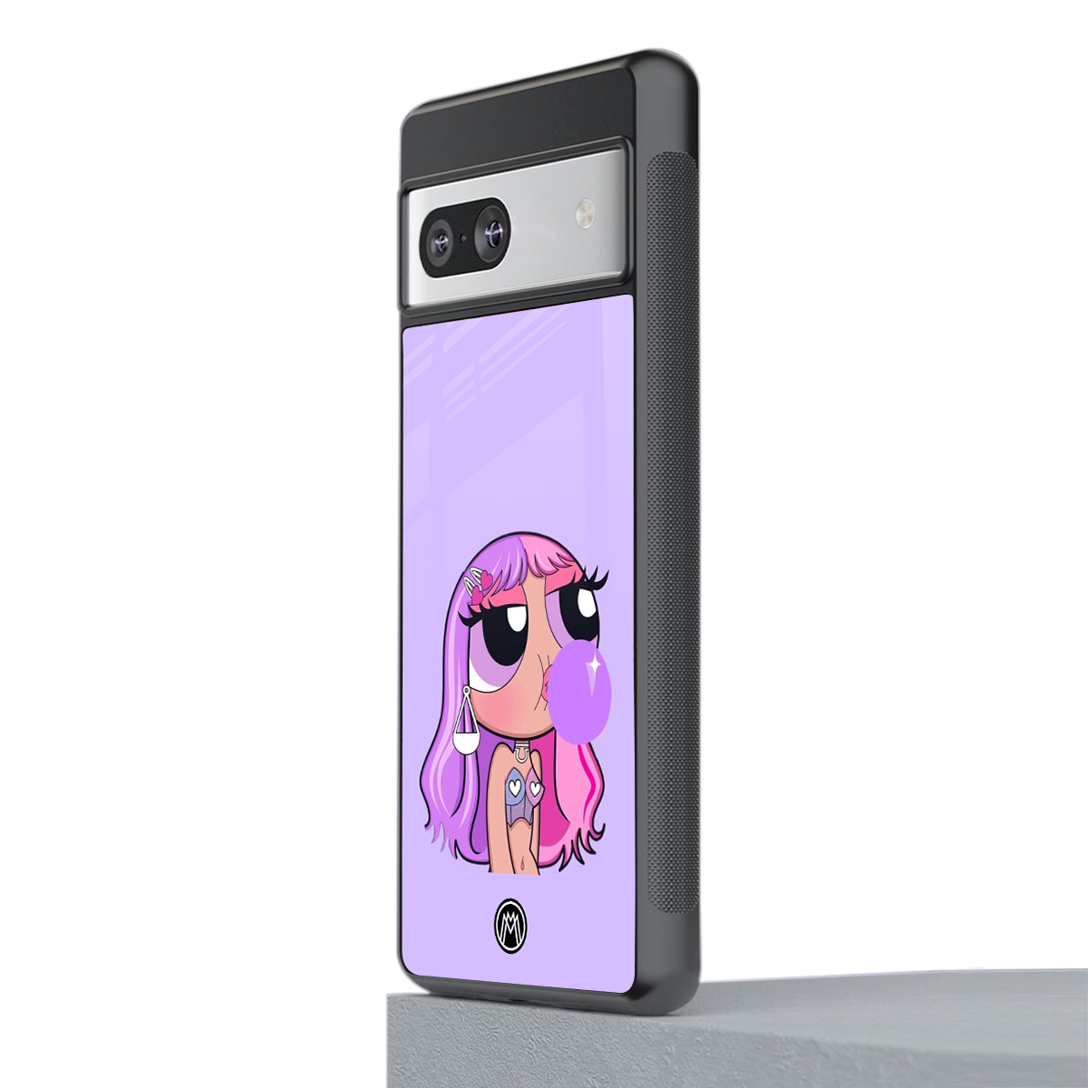 purple chic powerpuff girls back phone cover | glass case for Google Pixel 7A