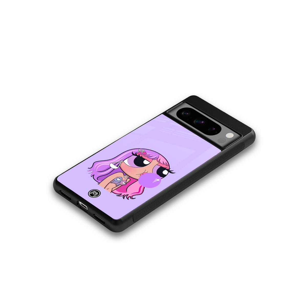 purple chic powerpuff girls back phone cover | glass case for google pixel 8 pro