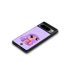 purple chic powerpuff girls back phone cover | glass case for google pixel 8 pro