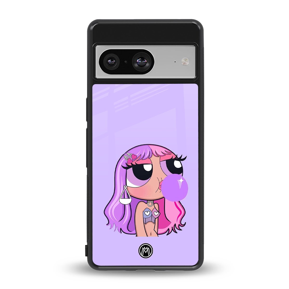 purple chic powerpuff girls back phone cover | glass case for Google Pixel 8