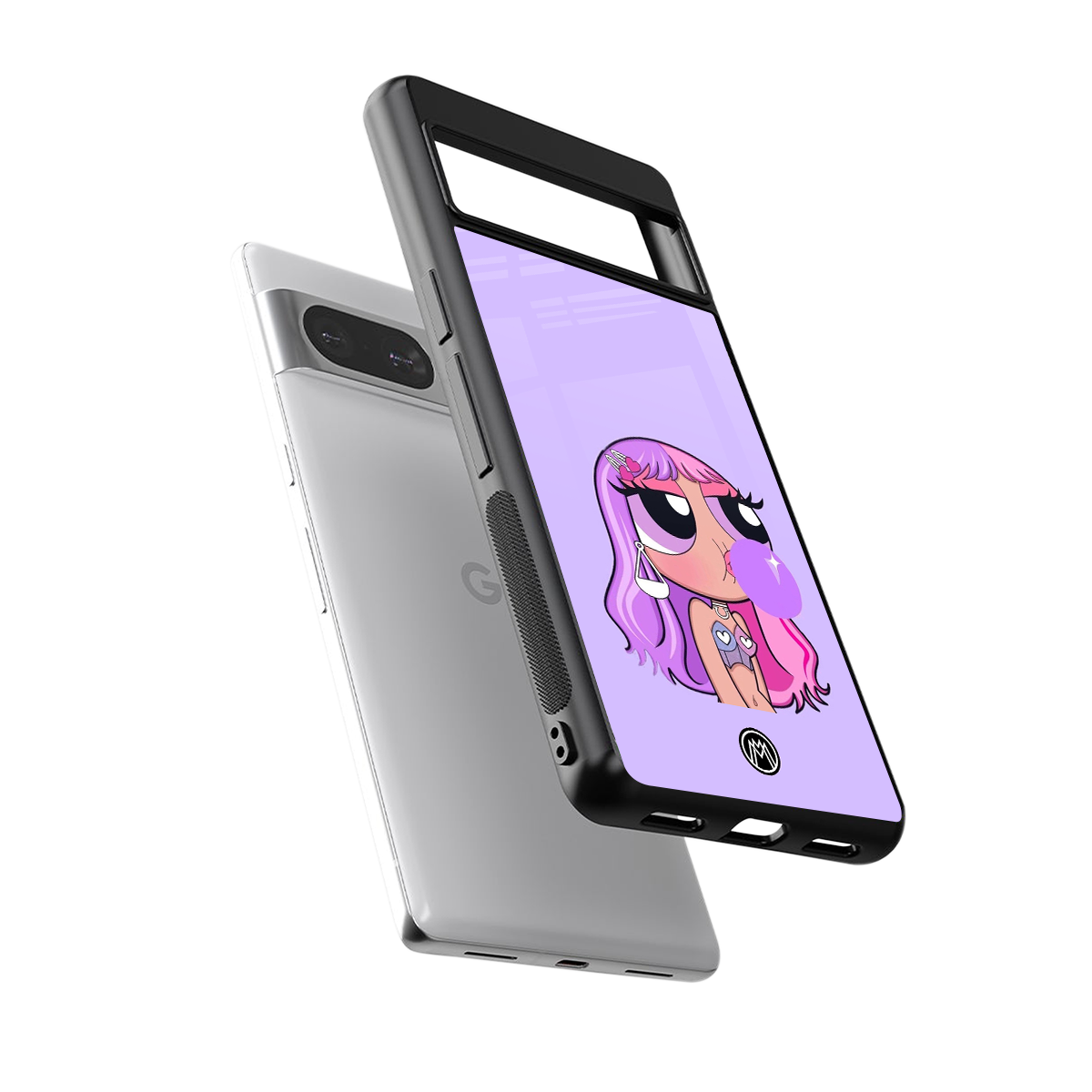 purple chic powerpuff girls back phone cover | glass case for Google Pixel 8