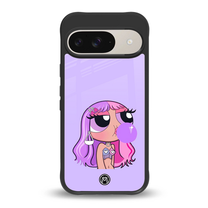 purple chic powerpuff girls back phone cover | glass case for google pixel 9