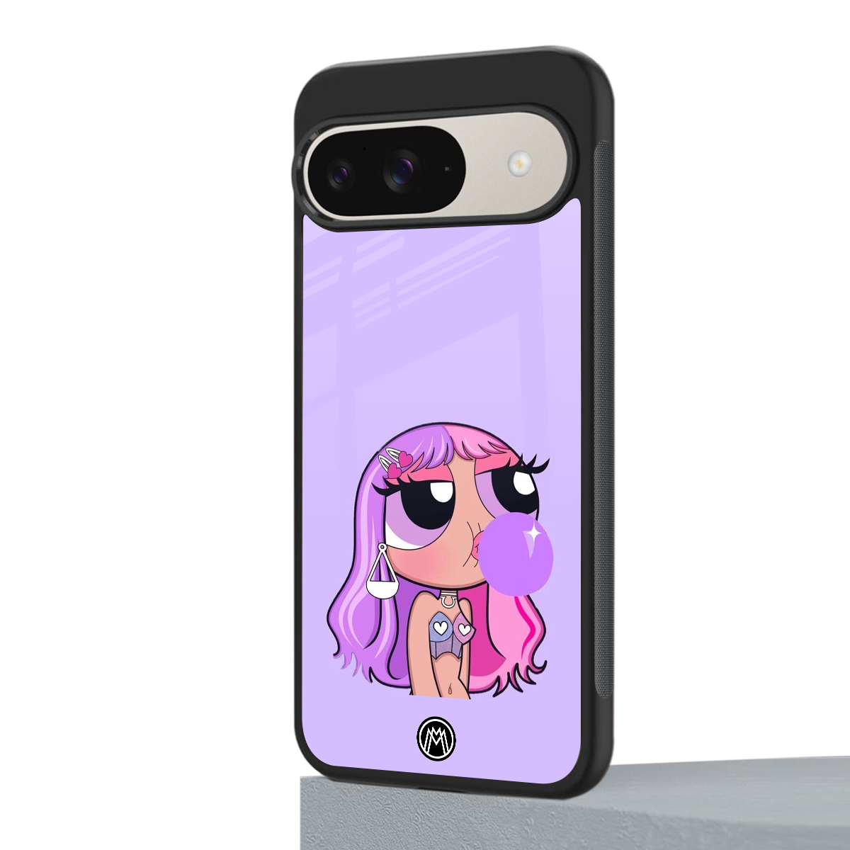 purple chic powerpuff girls back phone cover | glass case for google pixel 9