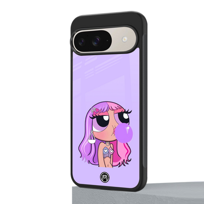 purple chic powerpuff girls back phone cover | glass case for google pixel 9