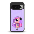 purple chic powerpuff girls back phone cover | glass case for google pixel 9 pro