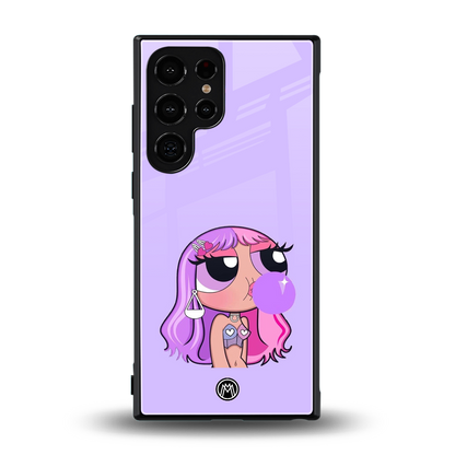 purple chic powerpuff girls back phone cover | glass case for samsung galaxy s24 ultra