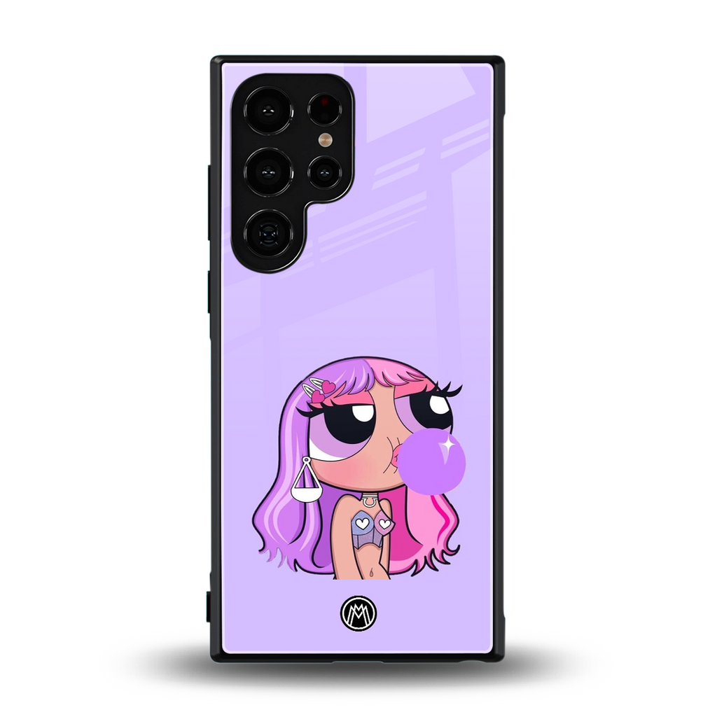 purple chic powerpuff girls back phone cover | glass case for samsung galaxy s23 ultra