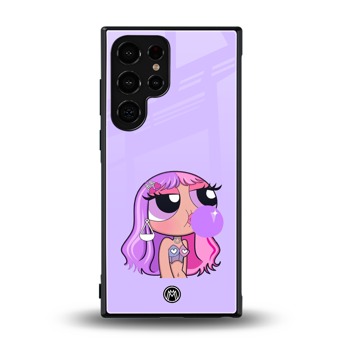 purple chic powerpuff girls back phone cover | glass case for samsung galaxy s23 ultra