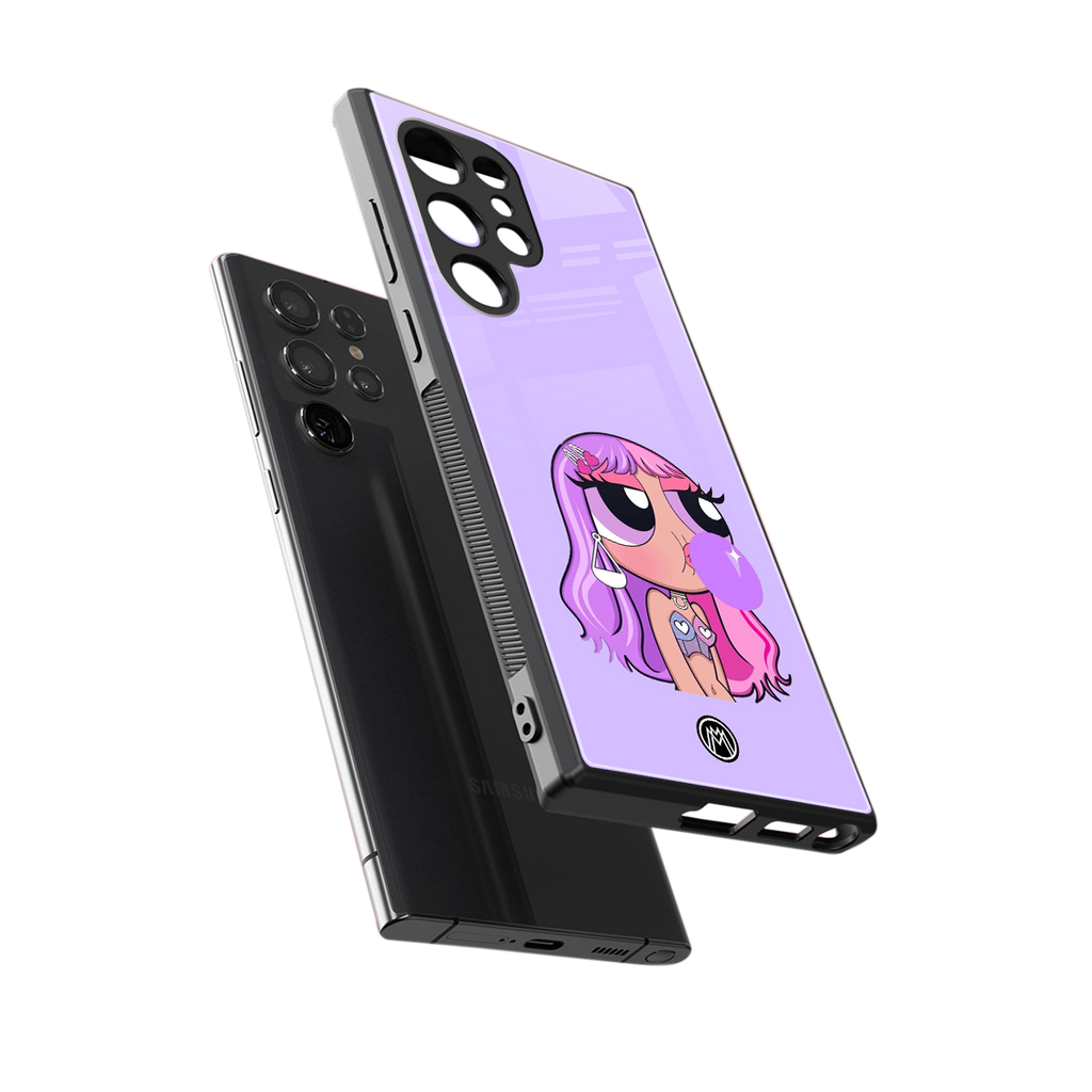 purple chic powerpuff girls back phone cover | glass case for samsung galaxy s23 ultra