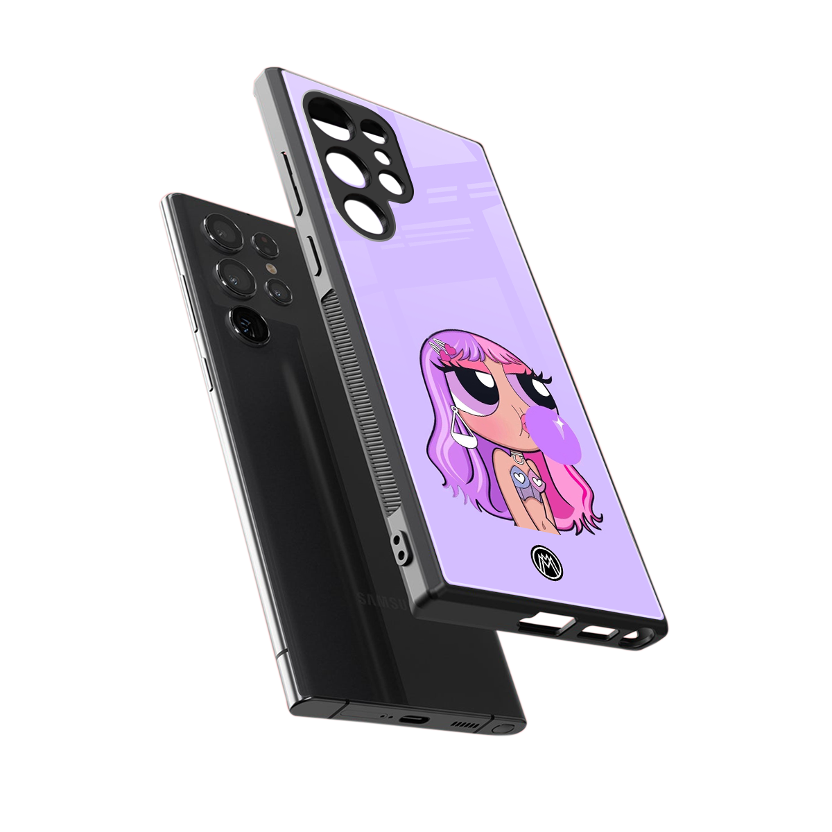 purple chic powerpuff girls back phone cover | glass case for samsung galaxy s23 ultra