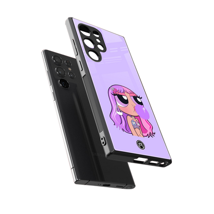 purple chic powerpuff girls back phone cover | glass case for samsung galaxy s23 ultra