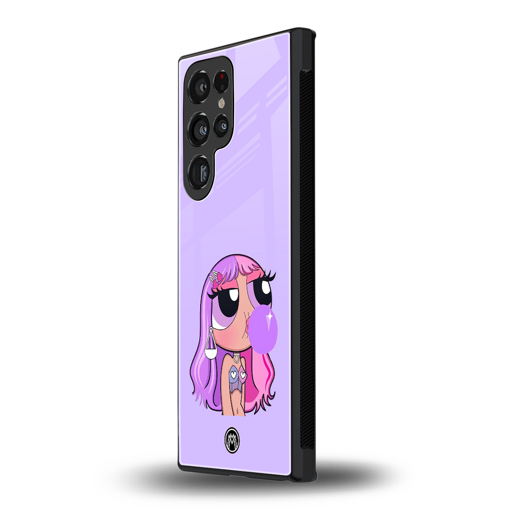 purple chic powerpuff girls back phone cover | glass case for samsung galaxy s23 ultra