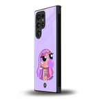 purple chic powerpuff girls back phone cover | glass case for samsung galaxy s23 ultra