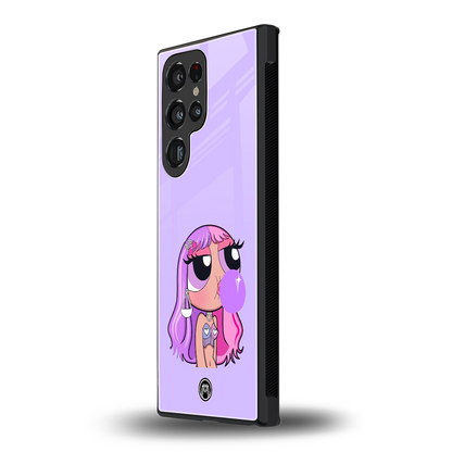 purple chic powerpuff girls back phone cover | glass case for samsung galaxy s23 ultra