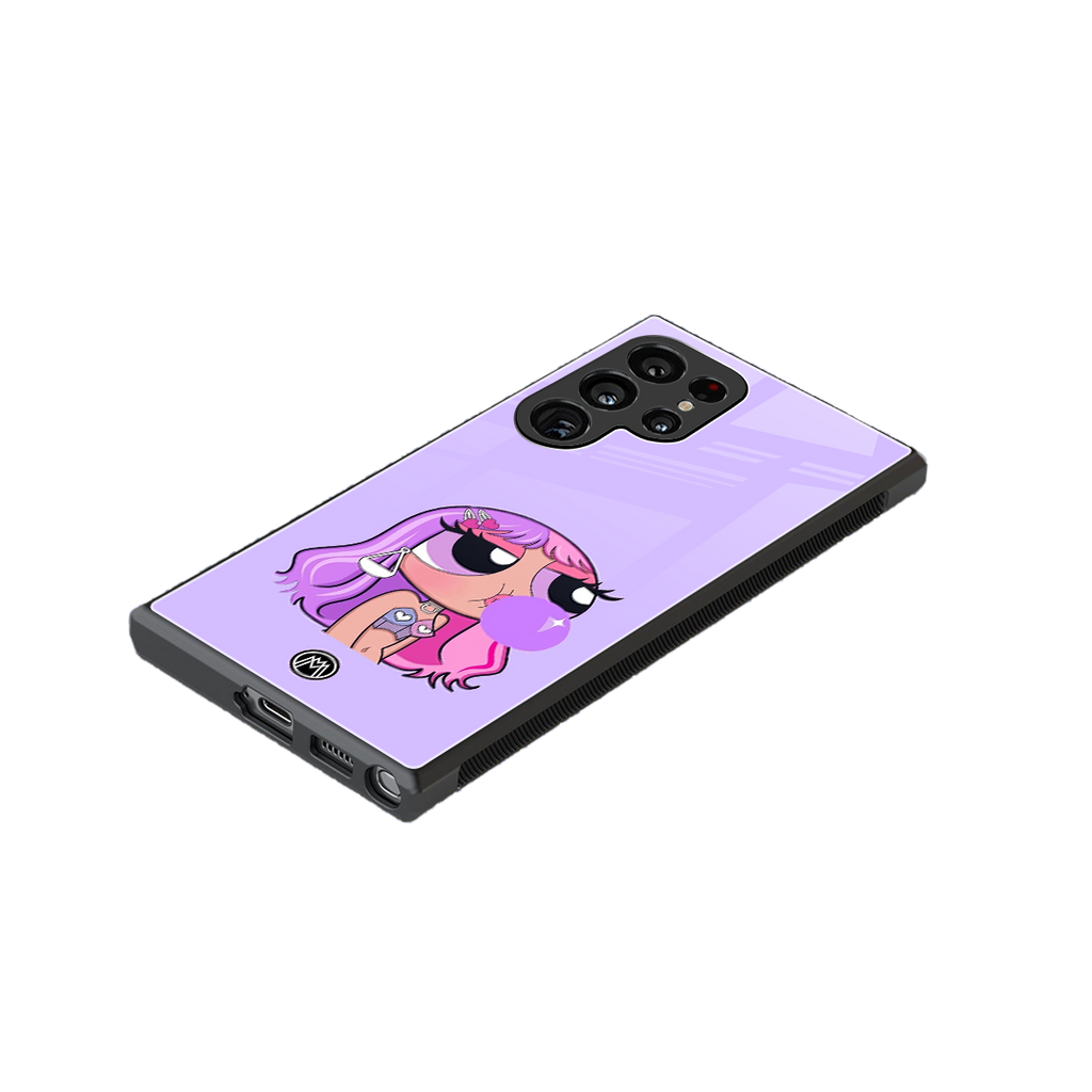 purple chic powerpuff girls back phone cover | glass case for samsung galaxy s23 ultra