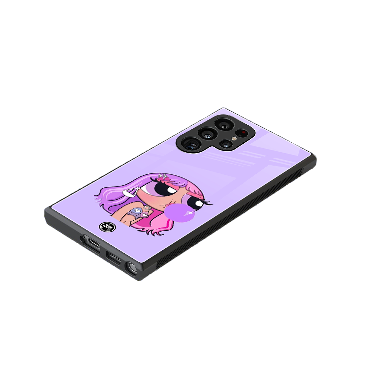 purple chic powerpuff girls back phone cover | glass case for samsung galaxy s23 ultra