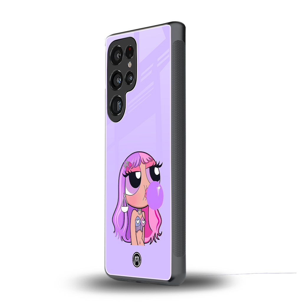 purple chic powerpuff girls back phone cover | glass case for samsung galaxy s25 ultra