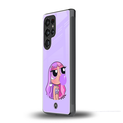 purple chic powerpuff girls back phone cover | glass case for samsung galaxy s25 ultra