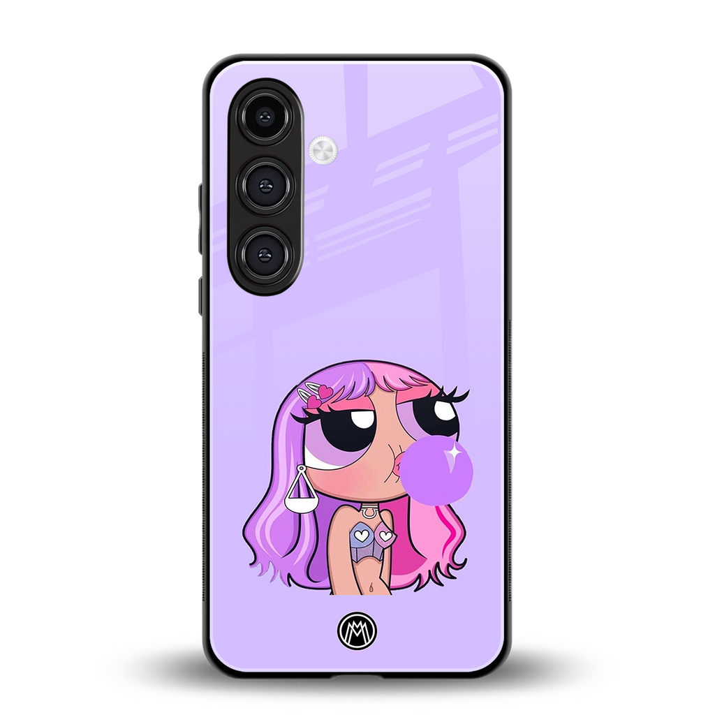 purple chic powerpuff girls back phone cover | glass case for samsung galaxy s25