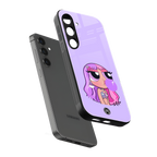 purple chic powerpuff girls back phone cover | glass case for samsung galaxy s24 plus