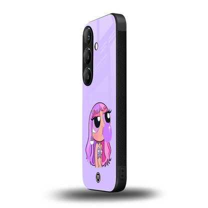 purple chic powerpuff girls back phone cover | glass case for samsung galaxy s24 fe