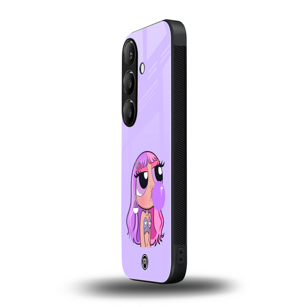 purple chic powerpuff girls back phone cover | glass case for samsung galaxy s25