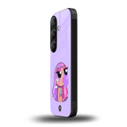 purple chic powerpuff girls back phone cover | glass case for samsung galaxy s25 plus