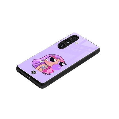 purple chic powerpuff girls back phone cover | glass case for samsung galaxy s24 fe