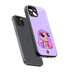 purple chic powerpuff girls back phone cover | glass case for iphone 15