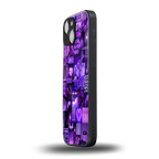 purple collage aesthetic back phone cover | glass case for iphone 13 mini