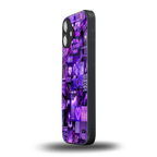 purple collage aesthetic back phone cover | glass case for iphone 16 plus