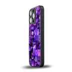 purple collage aesthetic back phone cover | glass case for iphone 16 pro