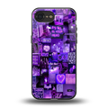 purple collage aesthetic back phone cover | glass case for iphone 16e