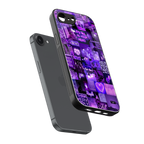 purple collage aesthetic back phone cover | glass case for iphone 16e