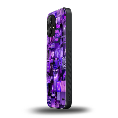 purple collage aesthetic back phone cover | glass case for nothing phone 1