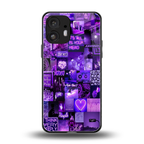 purple collage aesthetic back phone cover | glass case for nothing phone 2