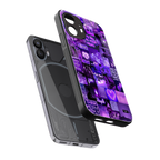 purple collage aesthetic back phone cover | glass case for nothing phone 2
