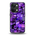 purple collage aesthetic back phone cover | glass case for oneplus nord 3